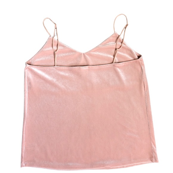 Velvet pink cami top medium a new day NEW carnation NWOT - Picture 2 of 6